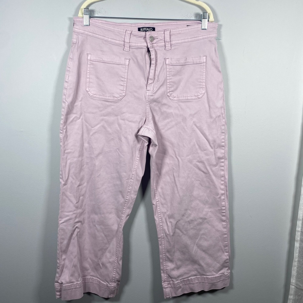 Buffalo David Bitton Brigette Crop Pants Women's 14‎ / 34 Purple High Rise Lilac